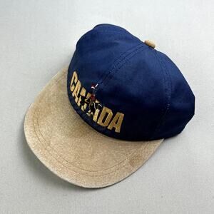 Vintage Canada Hat Cap Strapback Blue Suede Adjustable Canadian Horse Guards